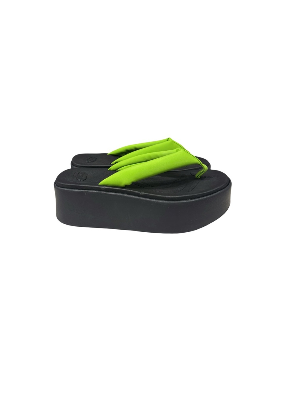 Azaleia Brazil Platform Sandals Flip Flop Y2K Streetwear Urban Lime Green Size 7